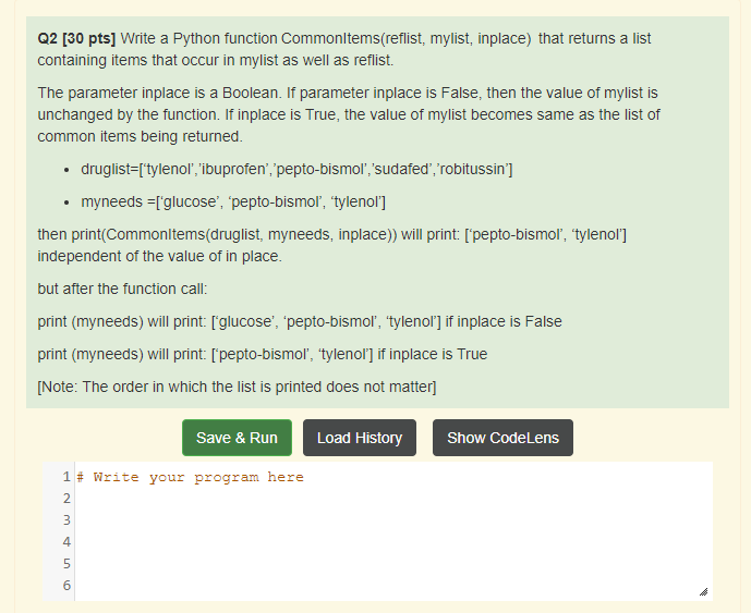 Solved Q2 [30 pts] Write a Python function | Chegg.com