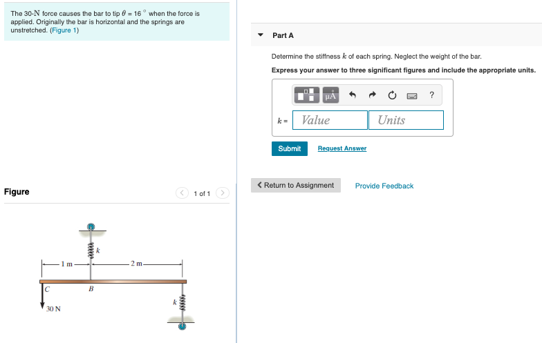 Solved The 30-N force causes the bar to tip @ = 16 when the | Chegg.com