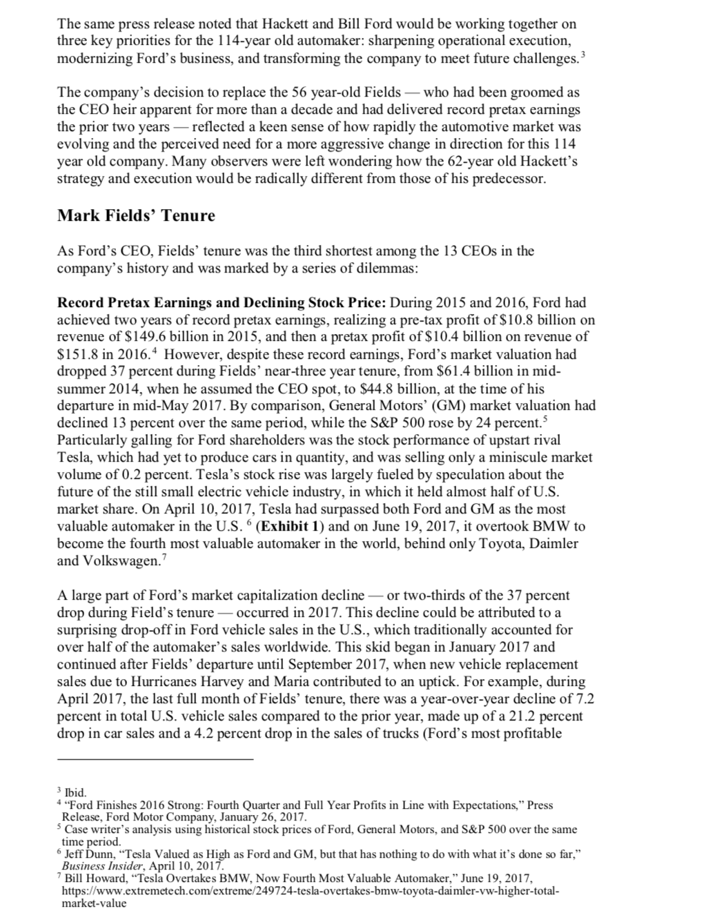 Solved: Within This Rapidly Evolving Industry, Is Ford's N ... - 