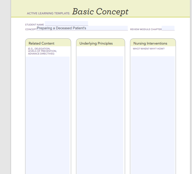 Solved active learning template: Basic Concept STUDENT NAME | Chegg.com