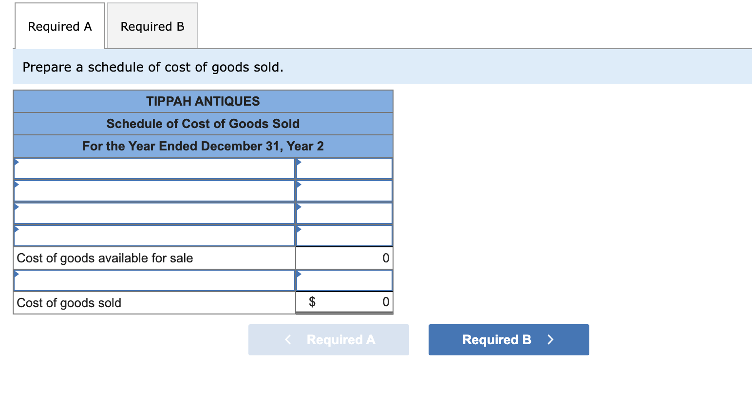 Solved Tippah Antiques uses the periodic inventory system to