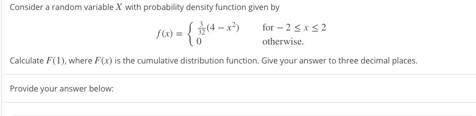 Solved Consider a random variable X with probability density | Chegg.com
