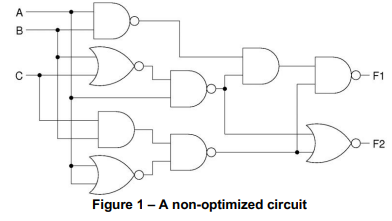 Solved Figure 1 - A non-optimized circuit1. Write down the | Chegg.com