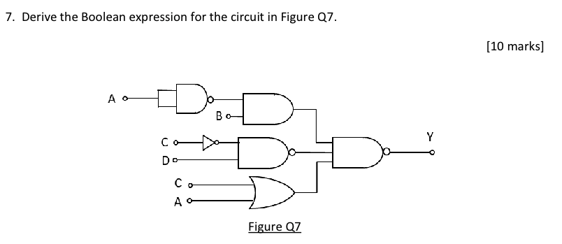 Solved 7. Derive The Boolean Expression For The Circuit In | Chegg.com