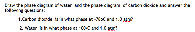 Solved Draw the phase diagram of water and the phase diagram | Chegg.com