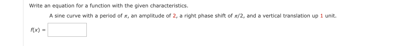 Solved Find the period and amplitude. y=43cos(2πx) period | Chegg.com