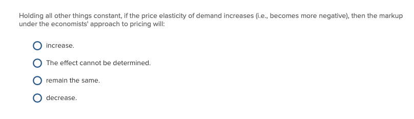 Solved Holding all other things constant, if the price | Chegg.com