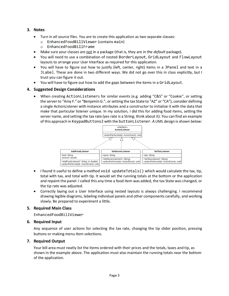 Solved Enhanced Restaurant Bill Application . . 1. Overview | Chegg.com