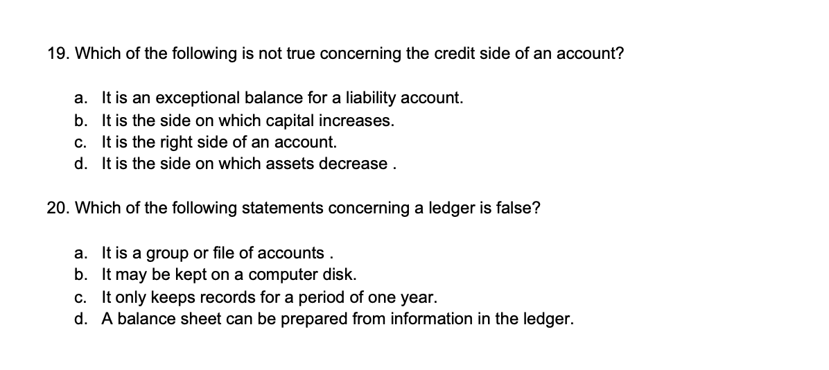 Solved 1. Which of the following transactions would increase | Chegg.com