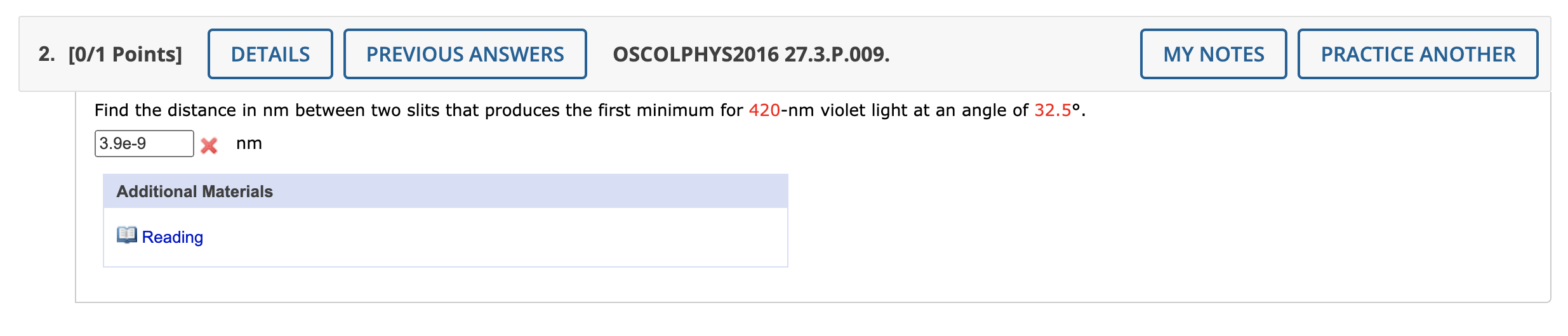 Solved 1 Points] Oscolphys2016 27 3 P 009 Find The