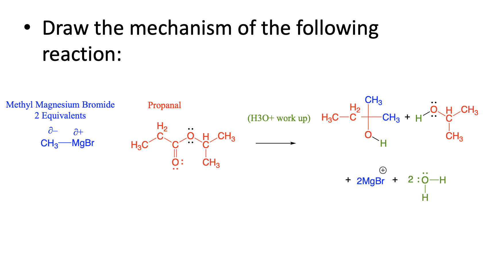 Solved Draw the mechanism of the following reaction: | Chegg.com