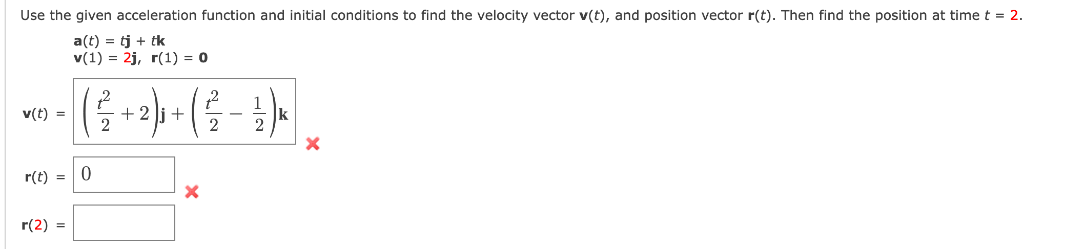 Solved Use the given acceleration function and initial | Chegg.com