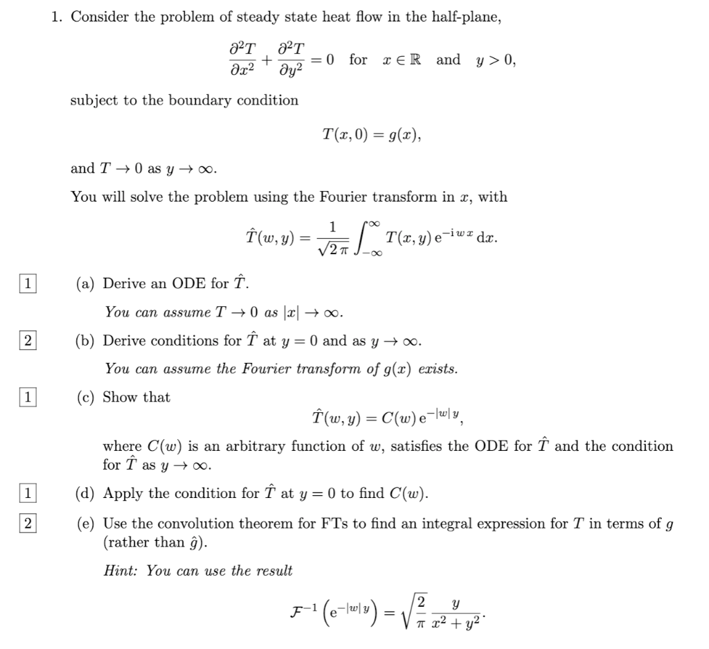 Solved 1 Consider The Problem Of Steady State Heat Flow Chegg Com