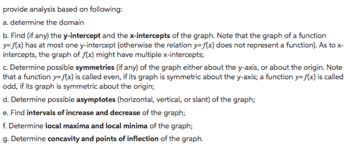 Solved Provide a complete analysis based on which sketch | Chegg.com