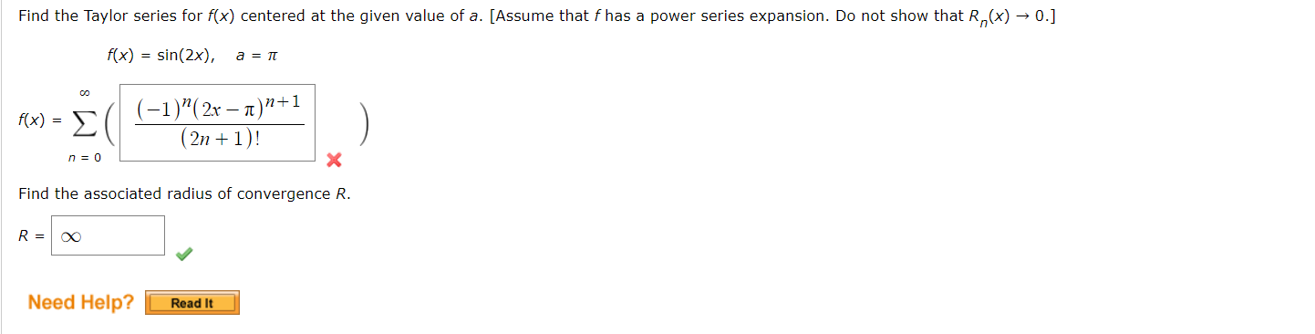 Solved Find The Taylor Series For F(x) Centered At The Given | Chegg.com