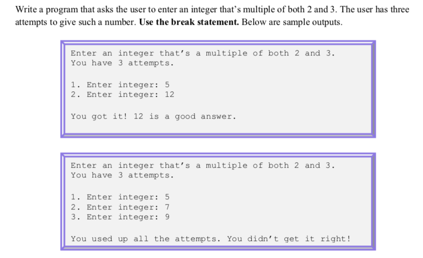 Solved Write a program that asks the user to enter an | Chegg.com