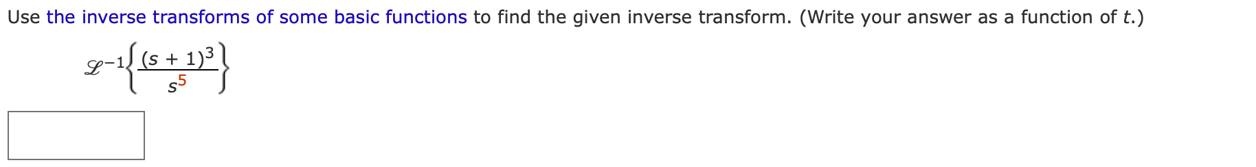 Solved Use The Inverse Transforms Of Some Basic Functions To | Chegg.com