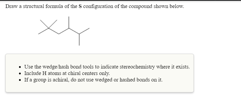 Solved Draw a structural formula of the SS configuration of | Chegg.com