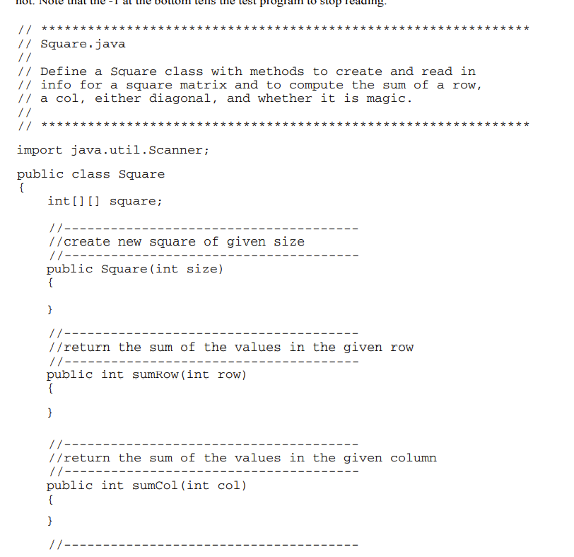 Solved Exercise 3 Magic Squares use existing file Chegg