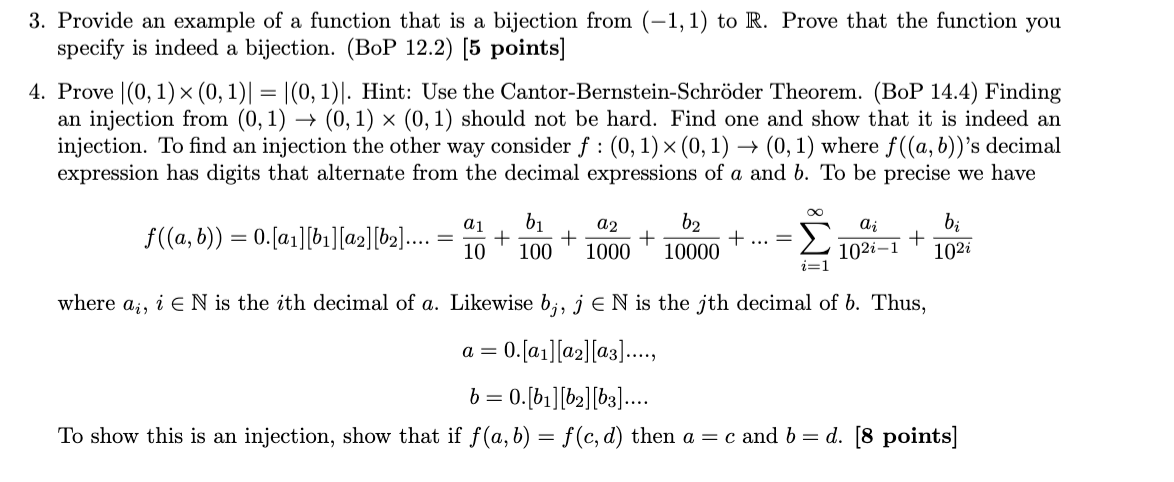 3. Provide an example of a function that is a | Chegg.com