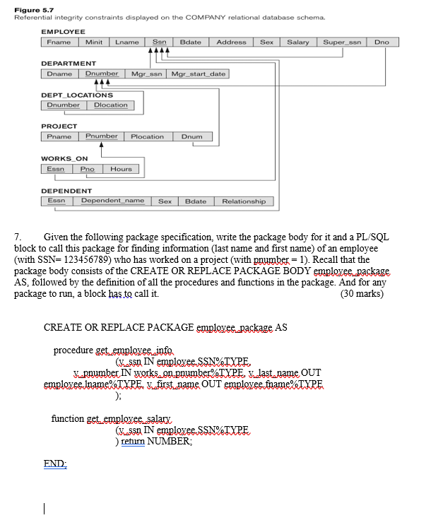 Solved Section B: ORACLE PL/SQL (30 marks) ***** The | Chegg.com