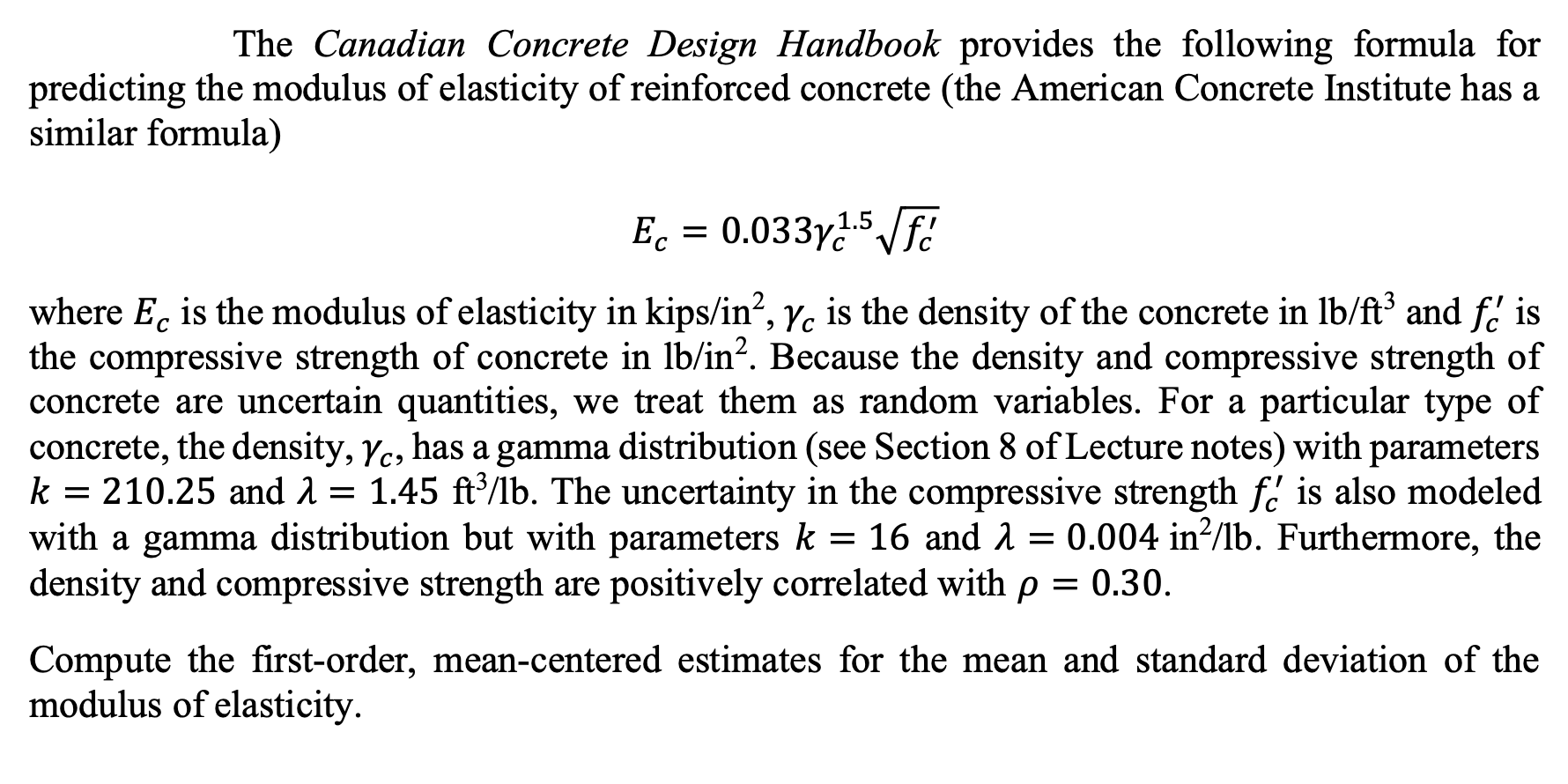 [Solved] The Canadian Concrete Design Handbook provides t
