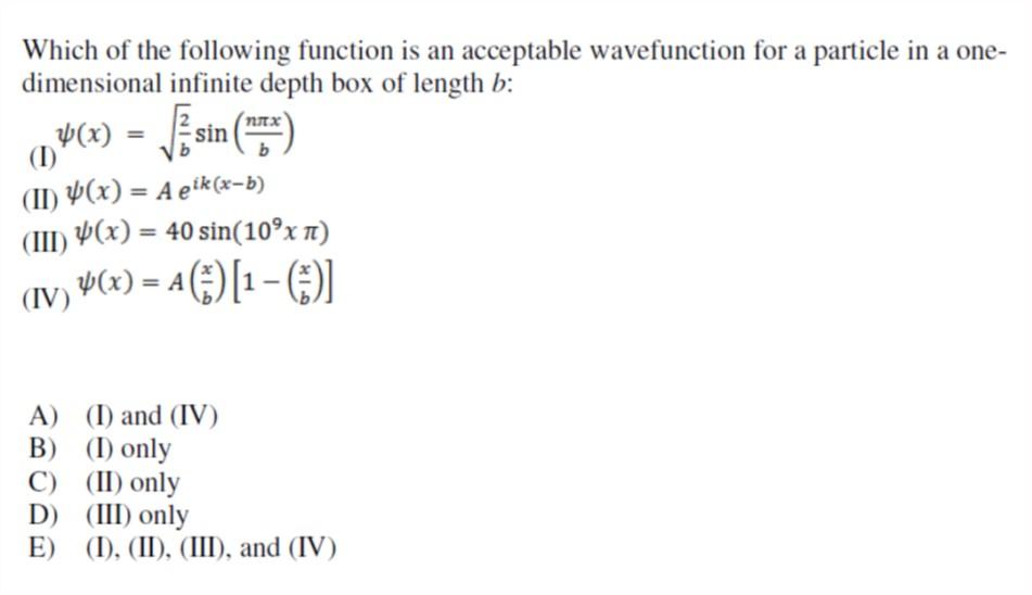 Solved Which of the following function is an acceptable | Chegg.com