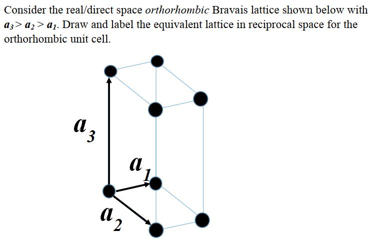 Solved Consider the real/direct space orthorhombic Bravais | Chegg.com