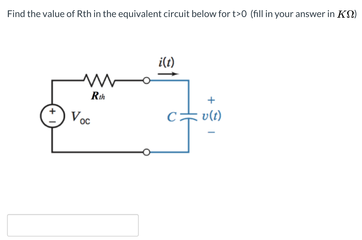 Solved Find the value of Rth in the equivalent circuit below | Chegg.com