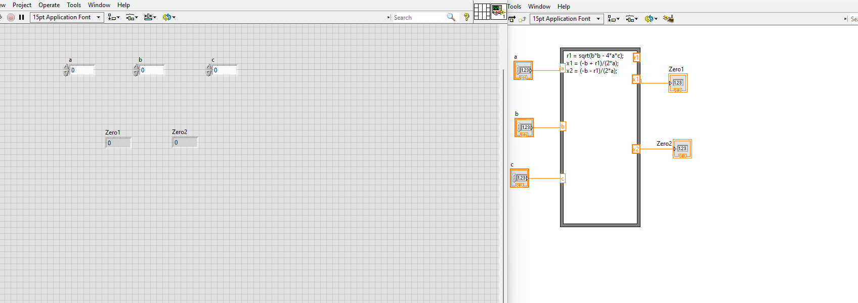 Solved Create a VI in LabVIEW that takes in three numerical | Chegg.com
