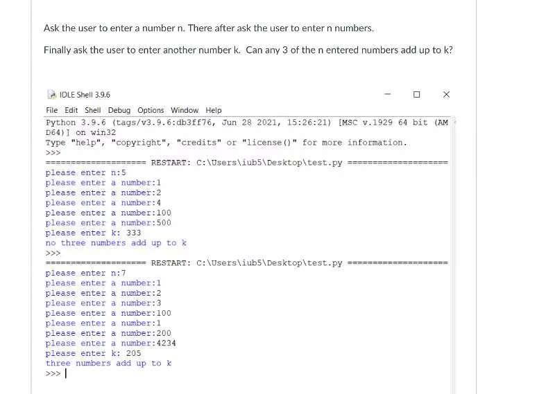 Solved Ask the user to enter a number n. There after ask the | Chegg.com