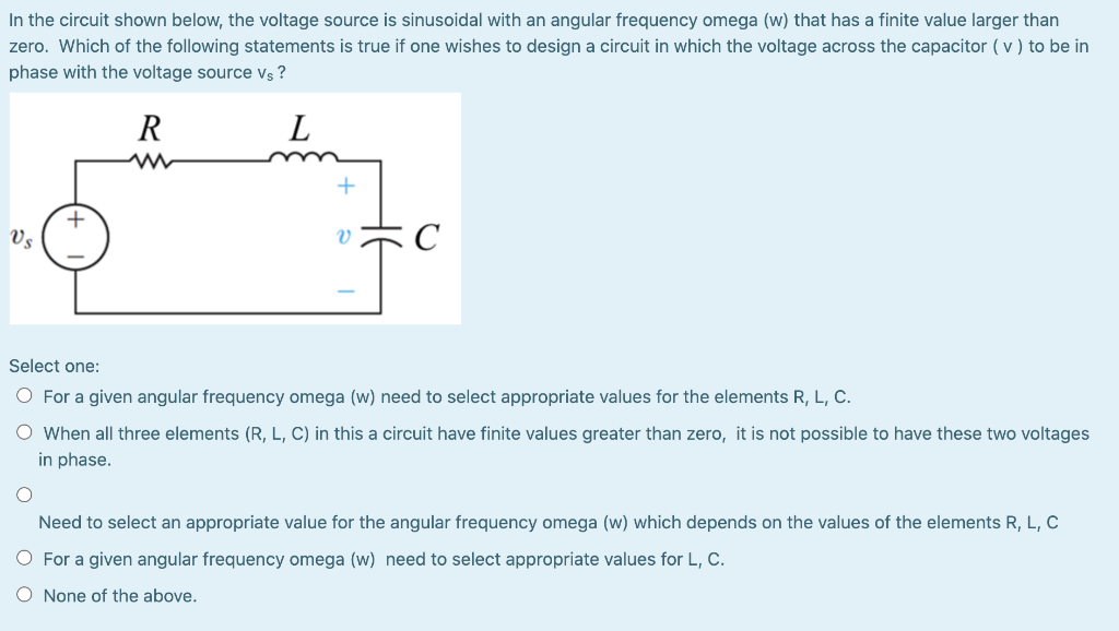 Solved In the circuit shown below, the voltage source is | Chegg.com