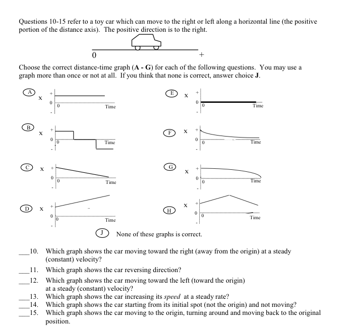 Solved Questions 10-15 refer to a toy car which can move to | Chegg.com