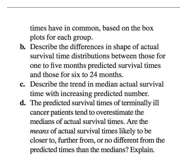Solved 18. Accurate prediction of the timing of death in