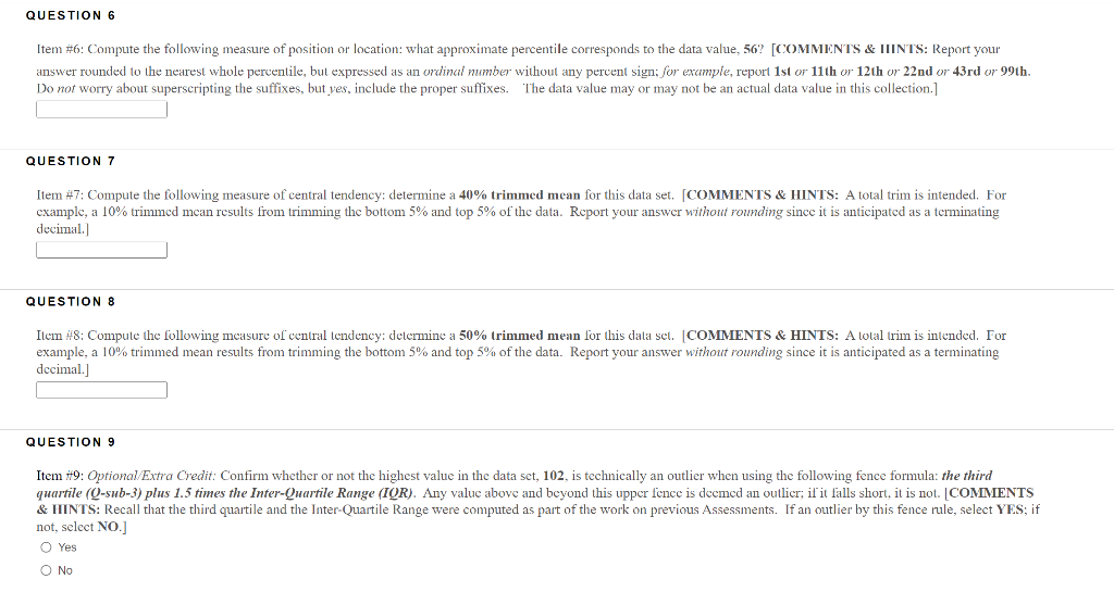 ons For Problems #1 through #8, recall the following | Chegg.com