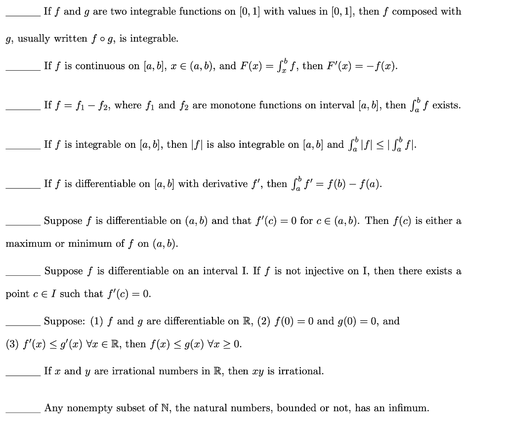 Solved If F And G Are Two Integrable Functions On 0 1 Chegg Com