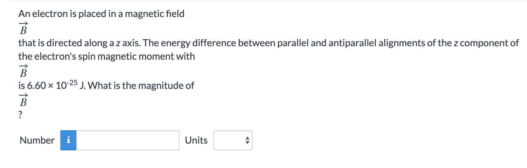 Solved An electron is placed in a magnetic field B that is | Chegg.com