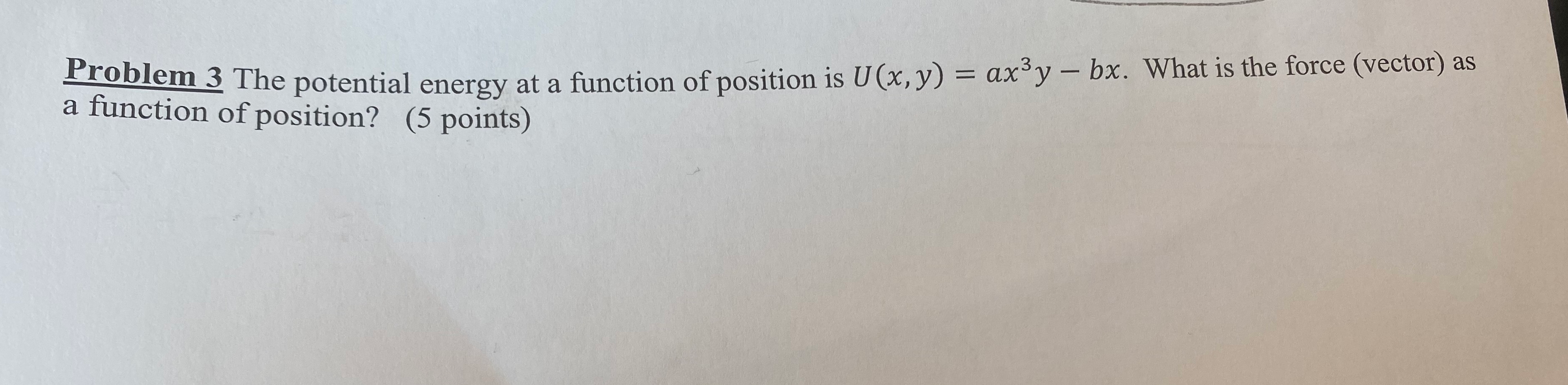 Solved The potential energy at a function of position is | Chegg.com