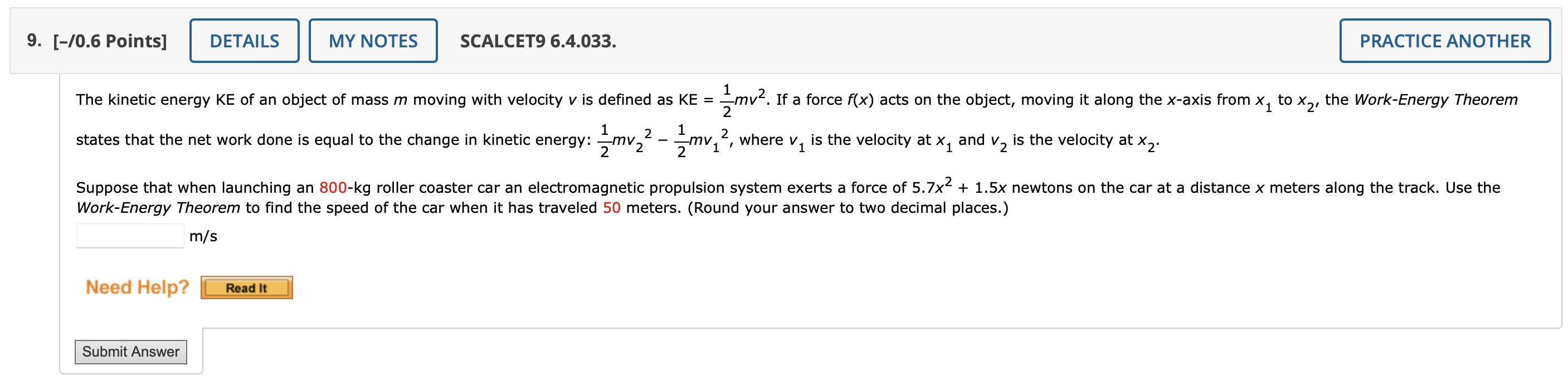 Solved The kinetic energy KE of an object of mass m ﻿moving | Chegg.com