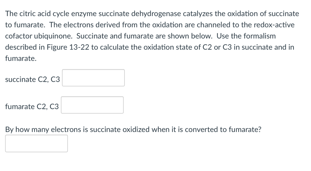 Solved The Citric Acid Cycle Enzyme Succinate Dehydrogenase | Chegg.com