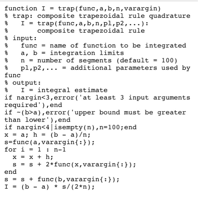 Please can you just write the code in the matlab our | Chegg.com