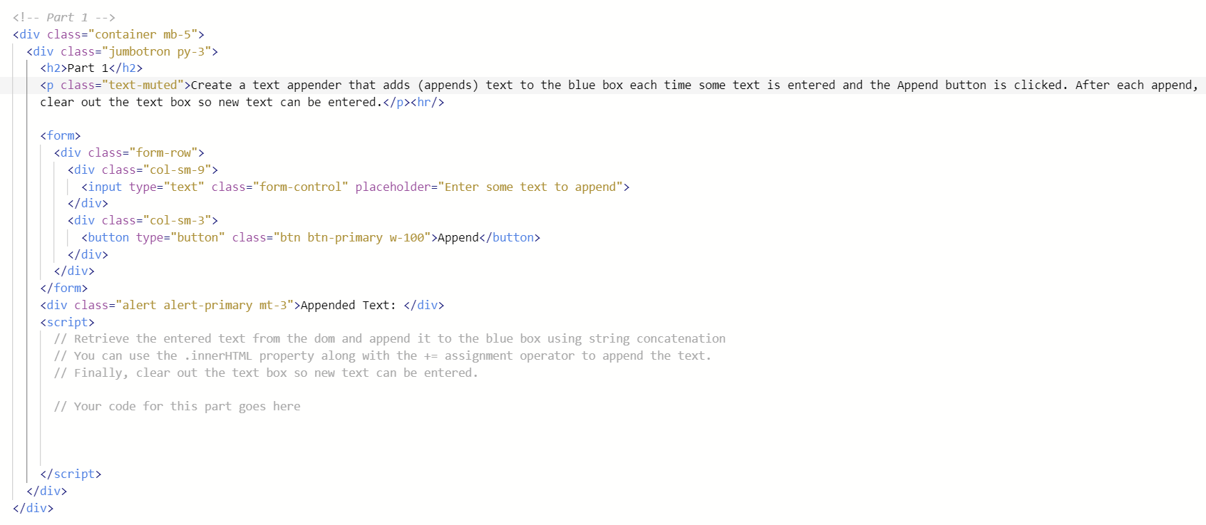 Solved All Events And Javascript Should Be In Script Tags Chegg Com