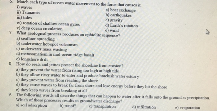 Solved 1. In which of the following biogeochemical element | Chegg.com