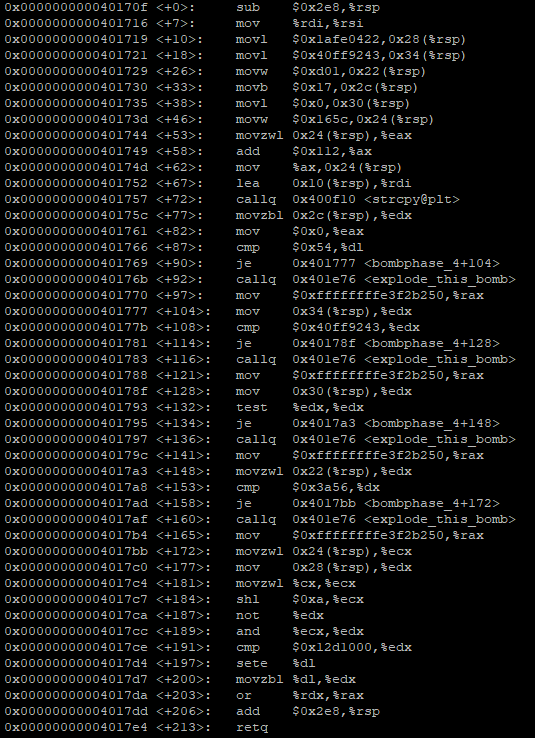 Solved Question about bomblab phase 4. Input is a char data | Chegg.com