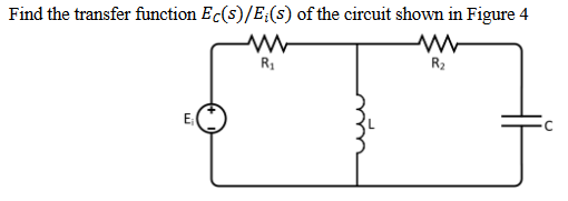 Solved Find the transfer function EC(s)/Ei(s) of the circuit | Chegg.com