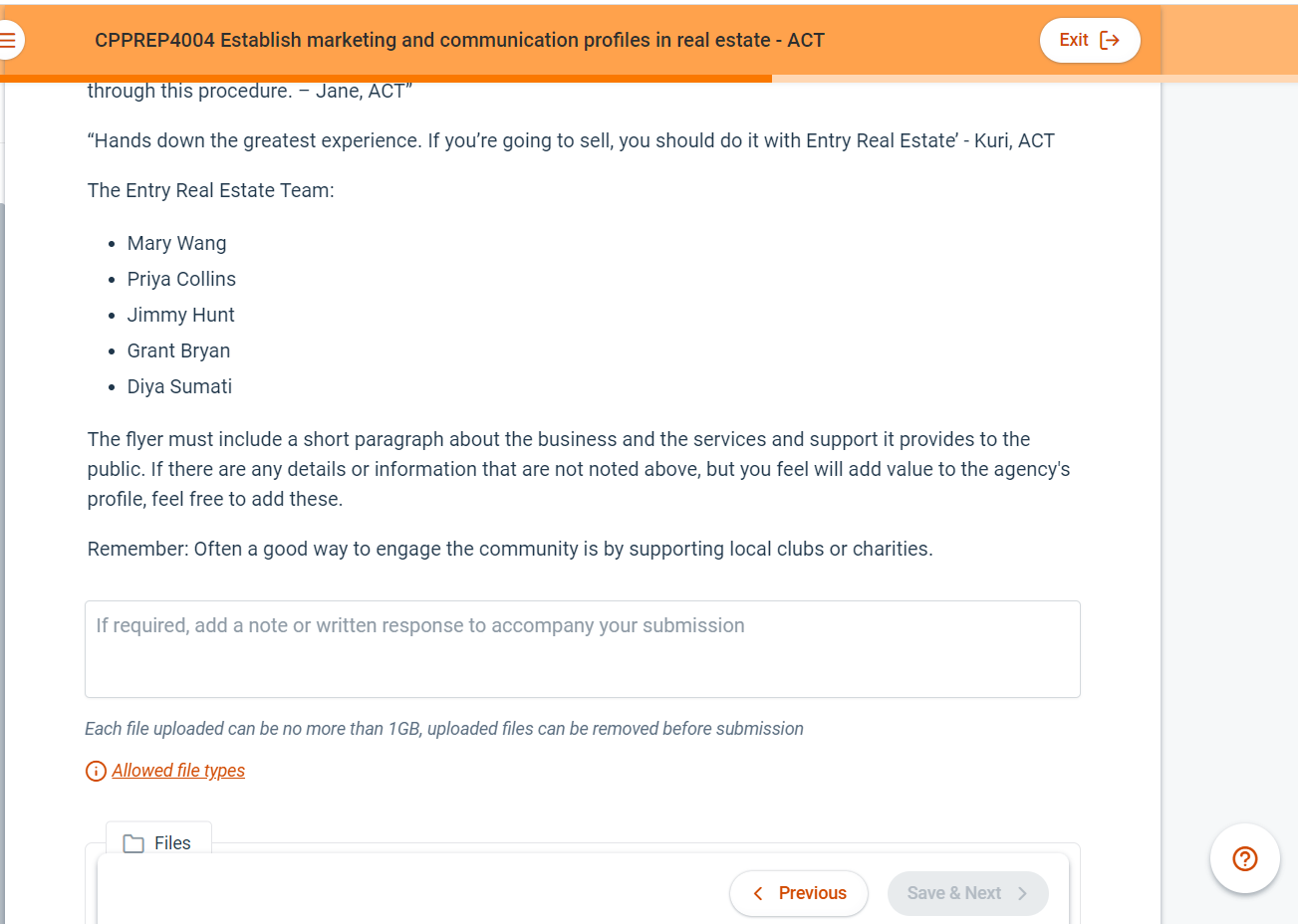 Solved this is a real estate subject in which scenario is