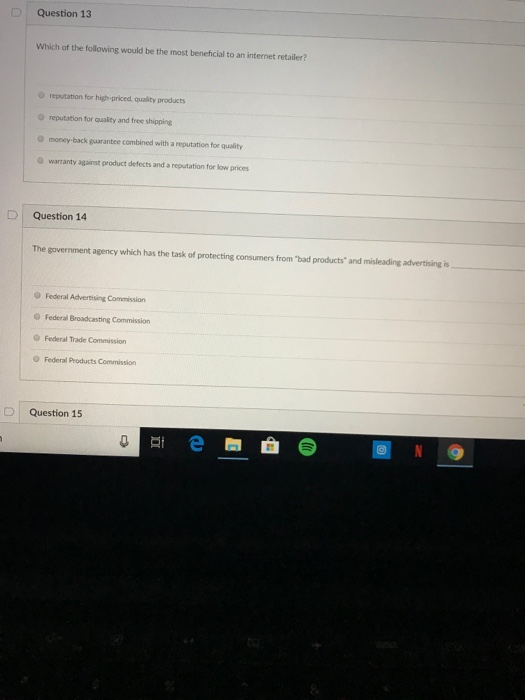 Solved Question 13 Which of the following would be the most | Chegg.com