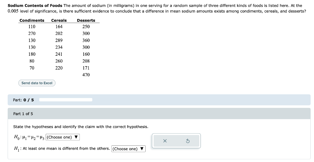  solved need to find critical value and test value sodium