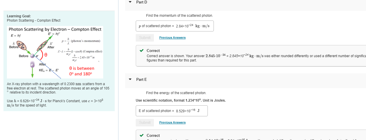 Solved Photon Scattering - Compton Effect 1 (for short) An | Chegg.com