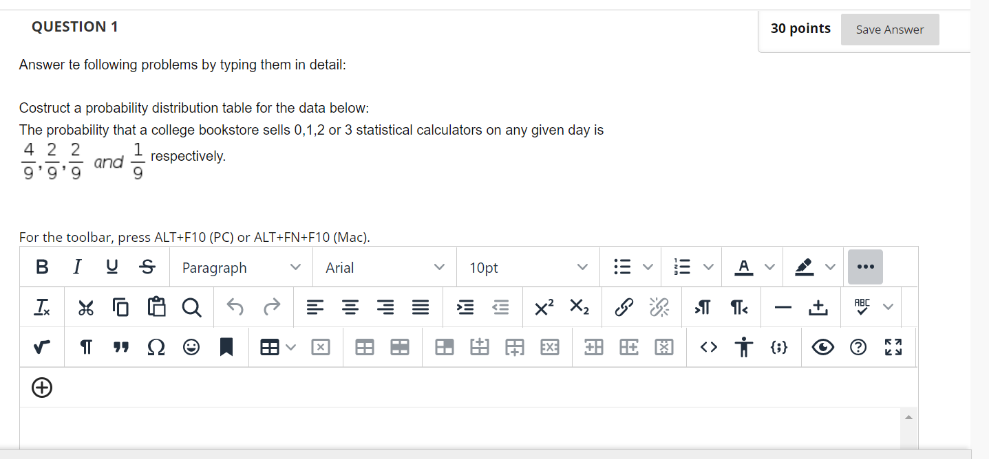 Solved QUESTION 1 30 points Save Answer Answer te following | Chegg.com